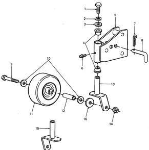 Pivoting Gauge Wheel Diagram and Parts List for 374 190100 Cub Cadet Lawn Tractor
